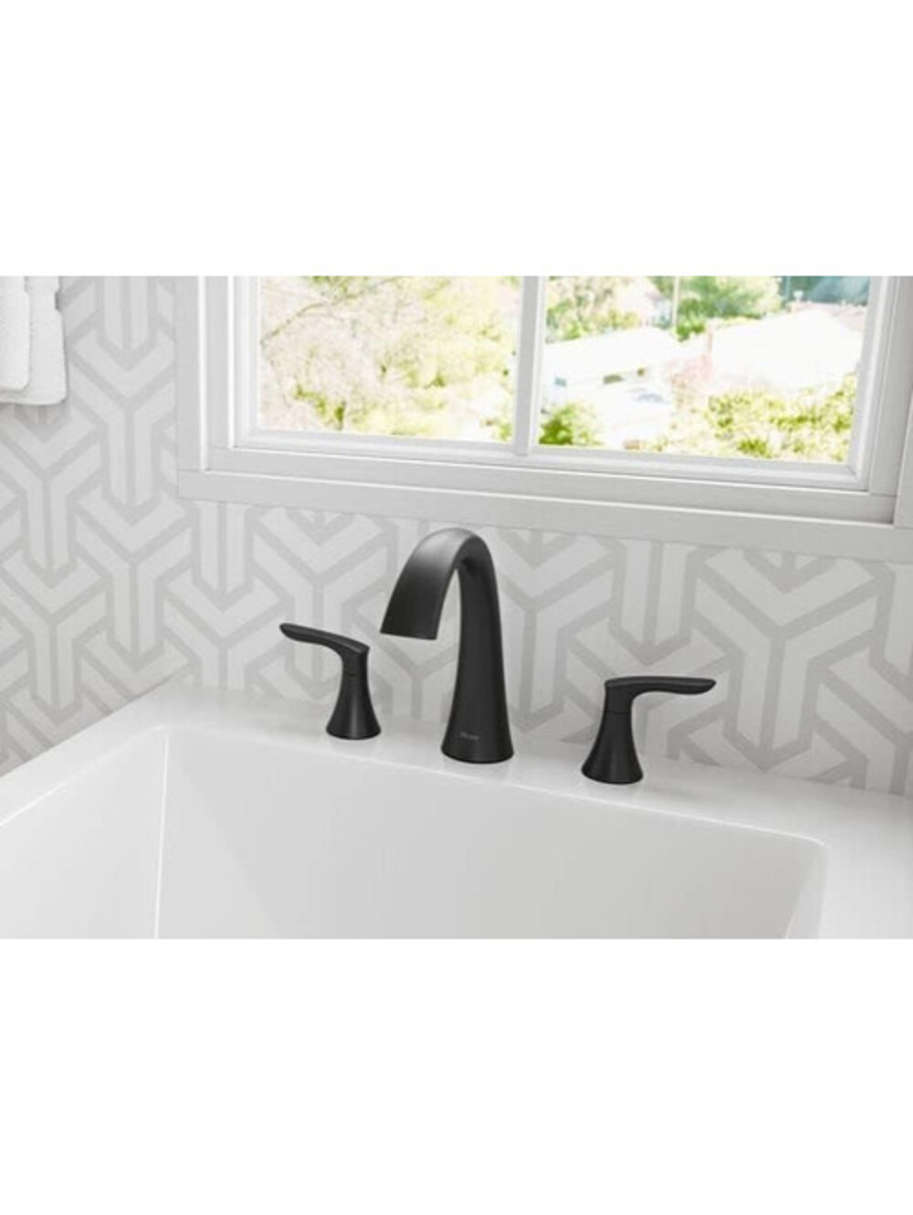 Pfister Weller Roman Bathtub Faucet 2 Handle, 3 Hole Matte Black Finish RT65WRB